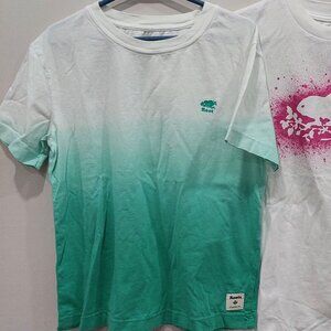 Roots Women's Park Plaid T-Shirt, Green Logo, Size XS